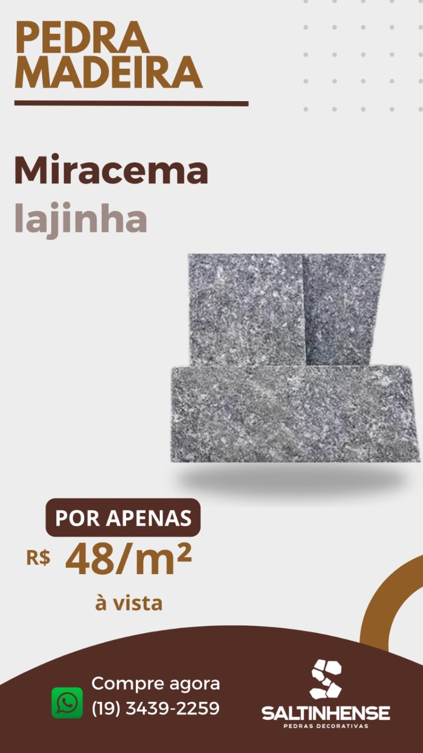 Pedra Madeira na PROMOÇÃO